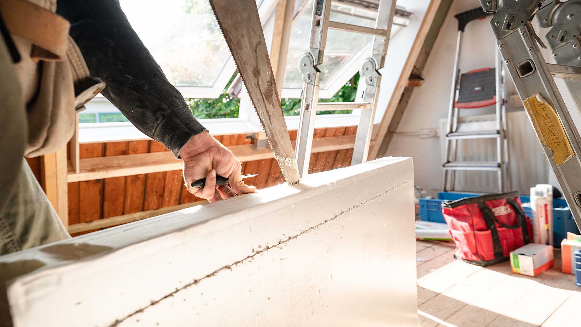 Schuindak isolatie klus