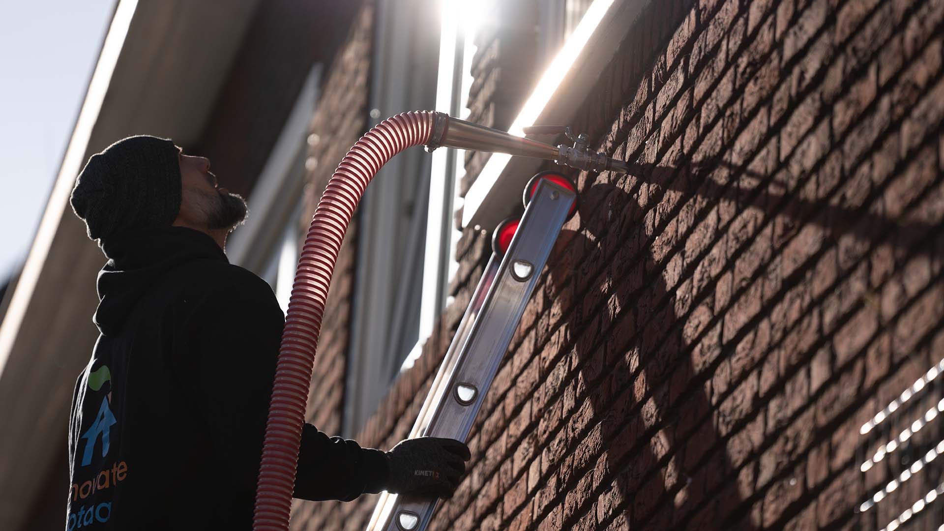 Spouwmuurisolatie wol inblazen