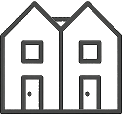 Twee onder een kap woning icon