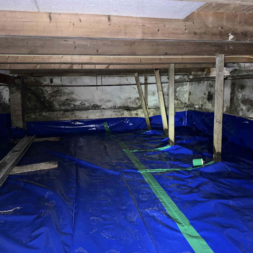 Bodemfolie in kruipruimte plaatsen in Bilthoven